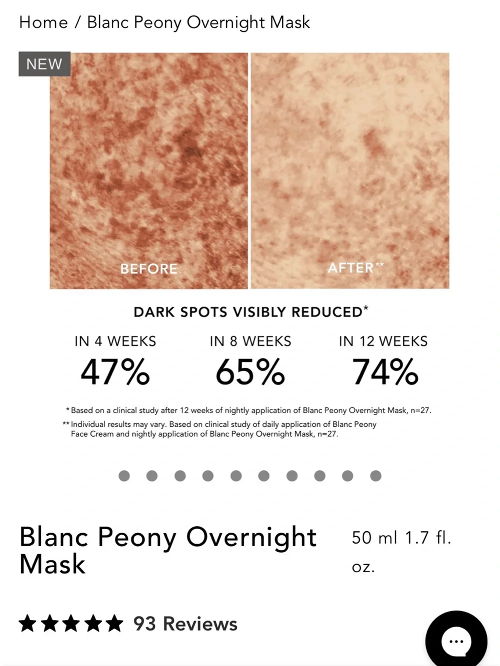 Chantecaille Blanc Peony Overnight Mask — White